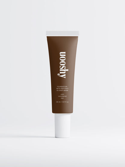 Uooshy Foundation with Peptides, 45 Deep Warm